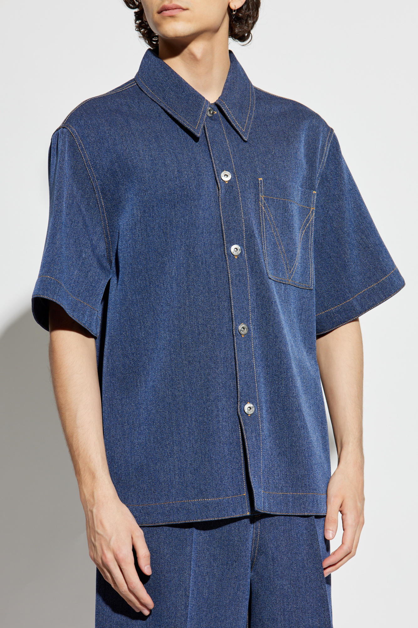 BOTTEGA VENETA MADE IN ITALY 半袖ポロシャツ 48 BOTTEGAVENETA ボッテガヴェネタ 336492 VBED0 ワンポイント